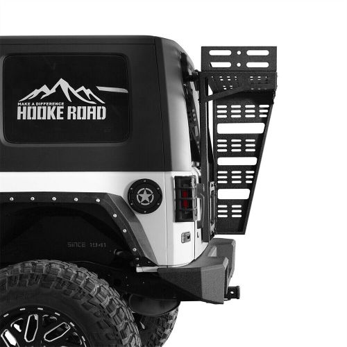 Tailgate basket rear cargo rack w/tailgate hinge kit for jeep wrangler jk 07-18