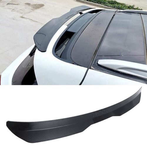 Black universal hatchback car rear trunk roof lip spoiler tail trunk wing fiber