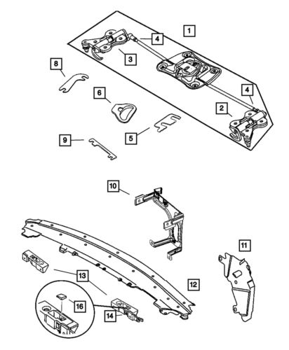 Genuine mopar windshield frame right 5104852aa