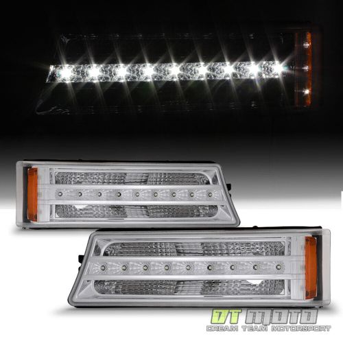 2003-2006 chevy silverado 1500 avalanche led drl bumper lights parking lamps set