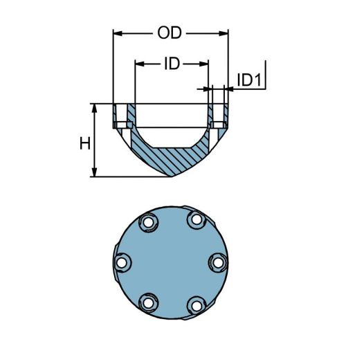 Martyr anodes cmmp70ra aluminum max prop multi fit 70mm anode canada metal