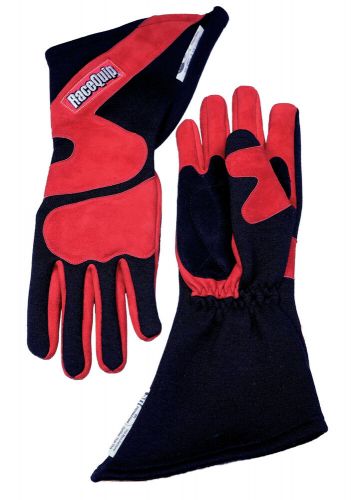 Racequip 358105 gloves outseam black/red large sfi-5