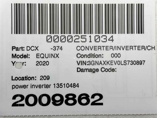 Fits 2018 - 2022 chevy equinox power supply inverter converter module 13510484