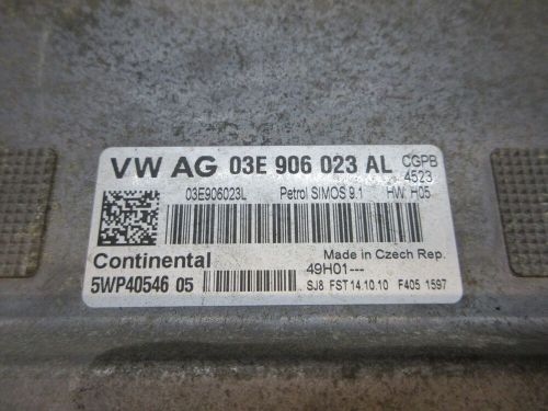 2010 vw polo 1.2 moda 5dr cgpb 6r mk5 engine ecu 03e906023al 5wp40546 05