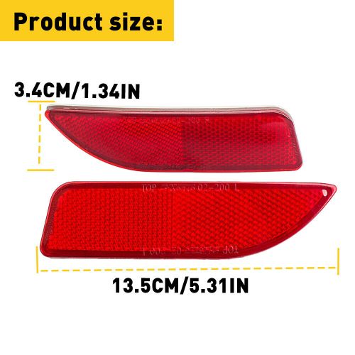 Rear bumper lamp reflector light for 2011 2012 2013 toyota corolla left/right us