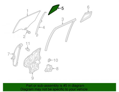 Genuine mazda fixed glass bjs7-72-661