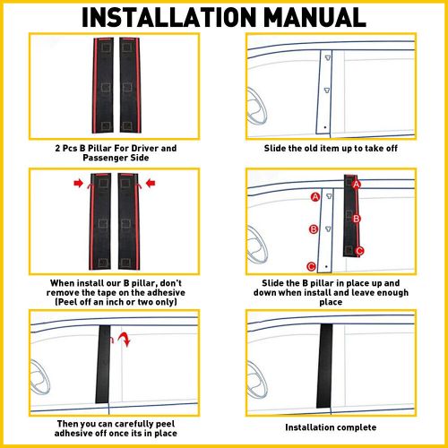 Door applique rh right front b pillar molding trim for 2008-2020 dodge chrysler