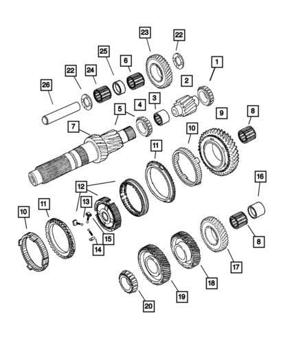 Genuine mopar counter-shaft gear 5010073ab