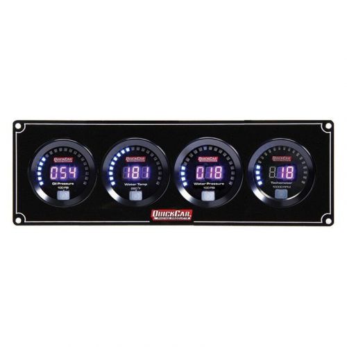 Quickcar racing 67-3046 - digital 4-gauge panel (oil pressure/water temp/water