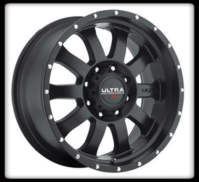 18" ultra 105sb satin black rims & toyo 255-55-18 open country at2 tires wheels