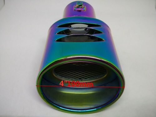 Stainless steel exhaust tip 2.5&#034; inlet 4&#034; outlet 6.7&#034; long color