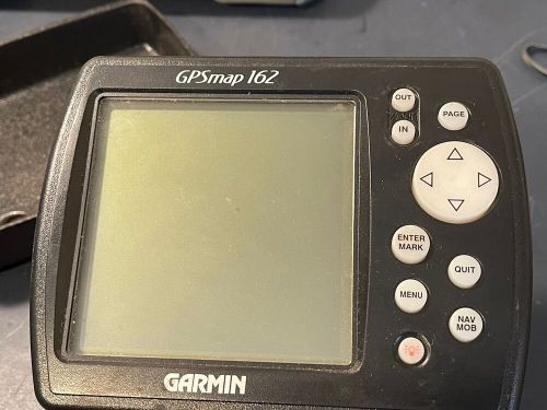 Garmin marine gps map 162 with sunscreen cover, stand and power supply