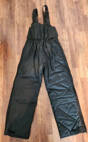 Women&#039;s black size small dry tech nylon insulated winter ski snow bib overalls