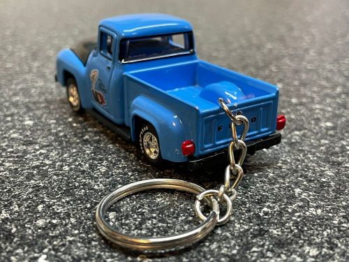 1956 ford f1 f100 keychain diecast car blue matchbox hot wheels