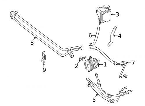 Genuine mercedes-benz power steering pump bolt 910143-008003-64