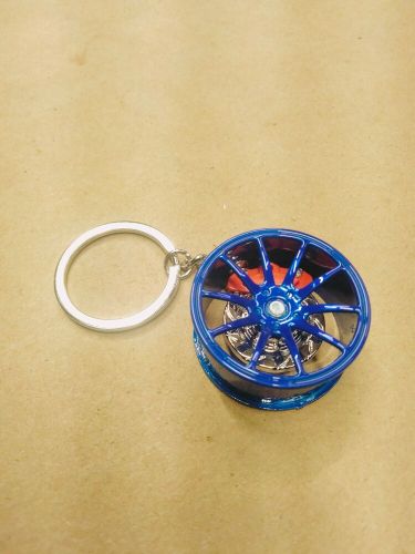 Tuner super sport srt wheel key chain  auto accessory blue