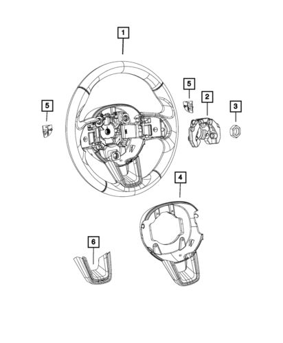 Genuine mopar paddle switch cover bezel left 5uw97dx9ab