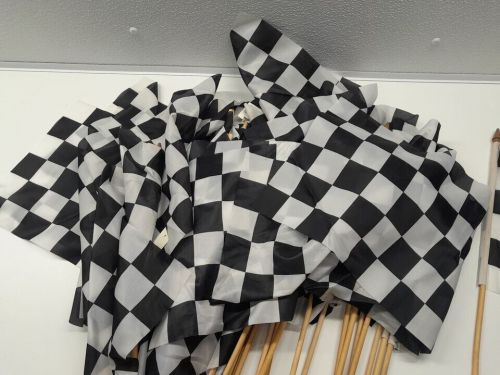 (45) 8&#039;&#039;x12&#039;&#039; checkered flags - black and white racing flag - nascar auto racing