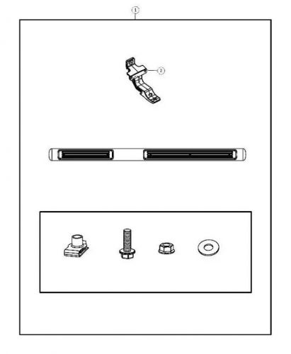 Genuine mopar step nerf bar mount kit 68088054ab