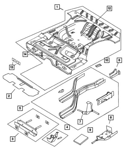 Genuine mopar exhaust hanger bracket front mounting 4783615ac