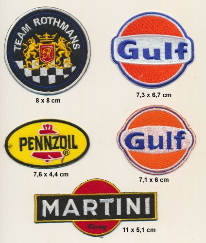 Gulf pennzoil patch patch b-stock set 5 piece car racing racing f1 b128-