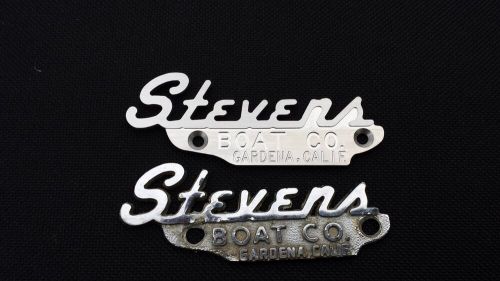 Stevens boat tag, badge, emblem - cnc machined stainless steel