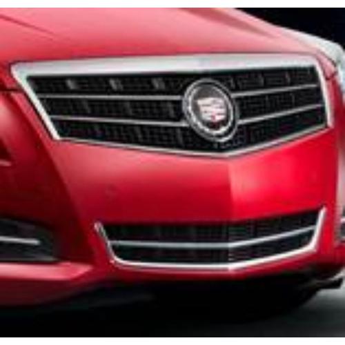 2013 cadillac ats upper and lower chrome grille surround w/ black mesh 22943165