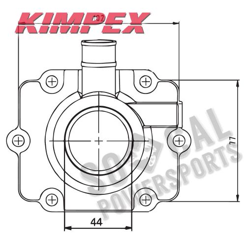 Kimpex carburetor mounting flange for 2001-2003 polaris 600 classic touring