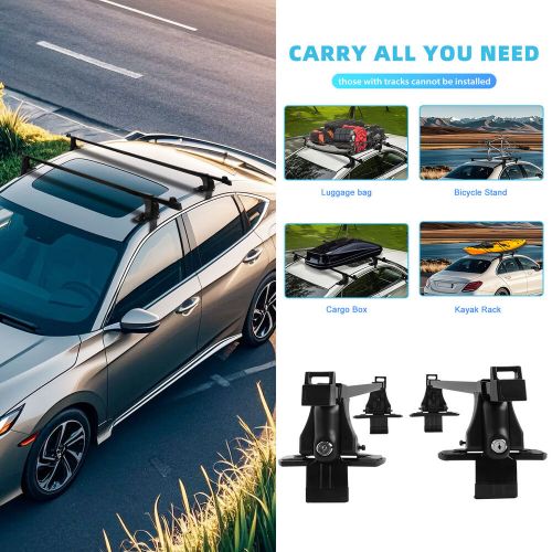 Pair 54&#034; car roof rack cross bar cargo carrier with lock for ford f-150 xlt xl