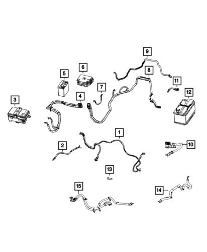Genuine mopar battery positive wiring 68458250ac