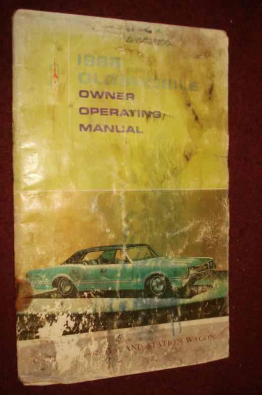 1966 oldsmobile 442 f-85 cutlass owner's manual / original  guide / well-used!!!