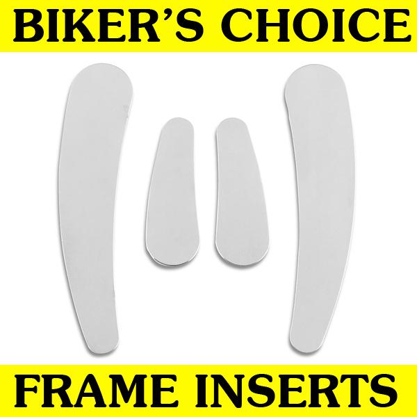 Chrome frame inserts for 1986-2006 harley davidson softail fxst flst