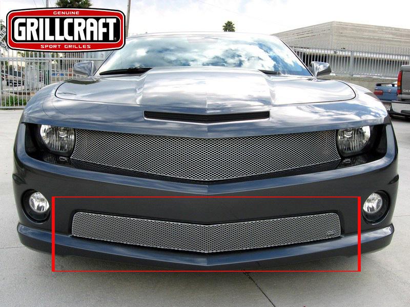 2010-2013 chevy camaro ls/lt/rs grillcraft  bumper grill silver grille