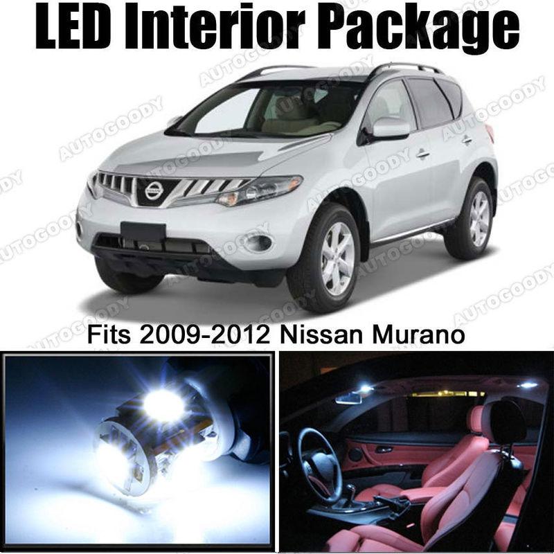 9x white led lights interior package kit for nissan murano