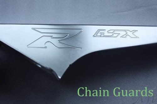 Motorcycle chrome chain guards cover fit 2004 2005 suzuki gsx-r gsxr 600 750 