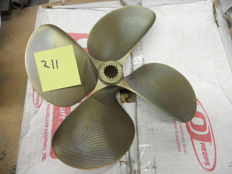 13.5 x 14.5 inboard propeller oj xmp 3 blade nibral splined shaft (wmp211)