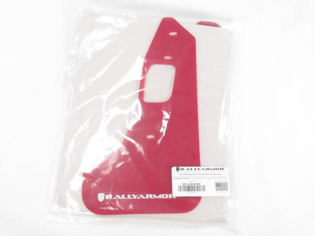 Rally armor ur mud flaps red w/ white logo mitsubishi lancer evolution evo x 10