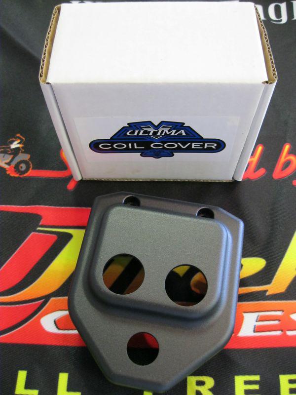 Black ultima coil cover with key switch hole for harley and custom applications