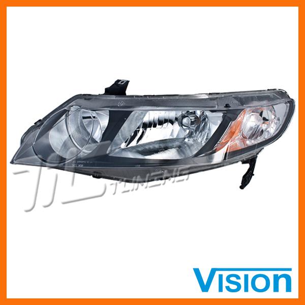 06-11 honda civic hybrid/09-10 civic sedan driver lh head light lamp w/o bulbs