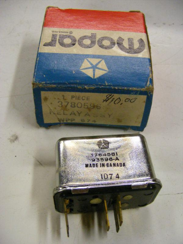 1974 75 dodge chrysler plymouth c-bodies a/c blower motor relay nos new 3780596