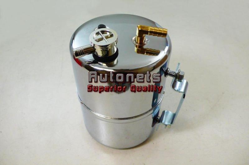 Chromed aluminum vacuum system reservoir tank universal fit street hot rat rod