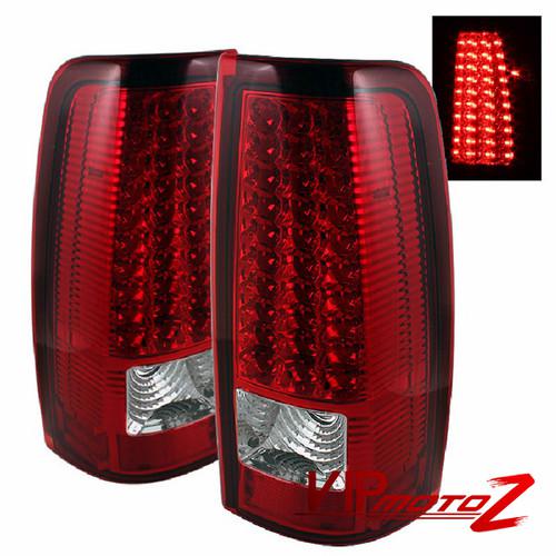 99-02 silverado/sierra red/clear led tail lights signal brake replacement lamps