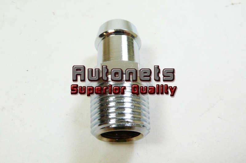 Chrome aluminum 1/2" npt  to 5/8" water pump fitting