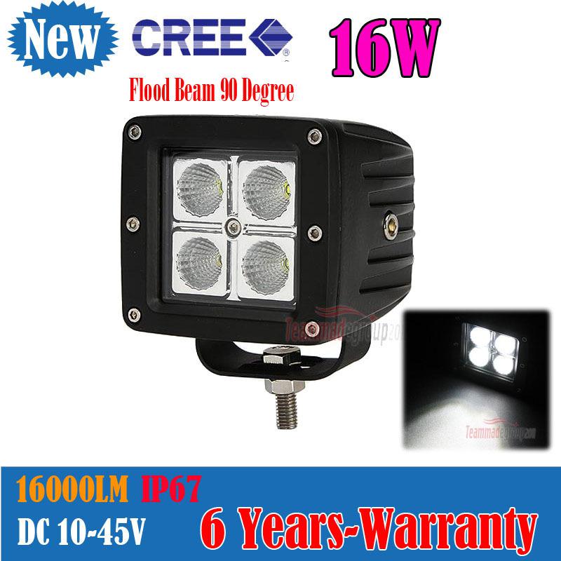 16w cree led work light flood driving lamp 4wd atv suv car boat car offroad jeep