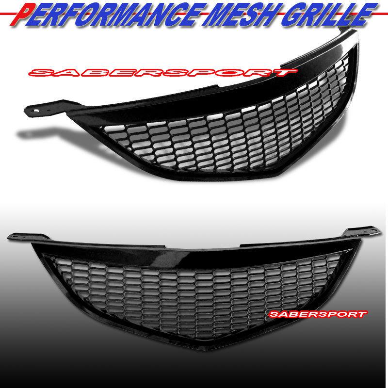 2004-2006 mazda3 i 4dr sedan front abs plastic hood mesh grill grille