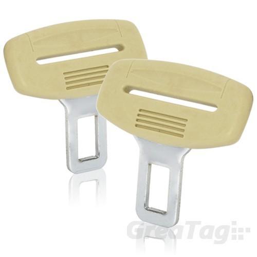 Car safety seat belt buckle alarm canceller eliminator beige for benz audi bmw