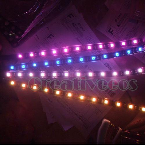 4pcs 30cm 12" 12leds car 12v 5050 smd 7color change flexible led strip light