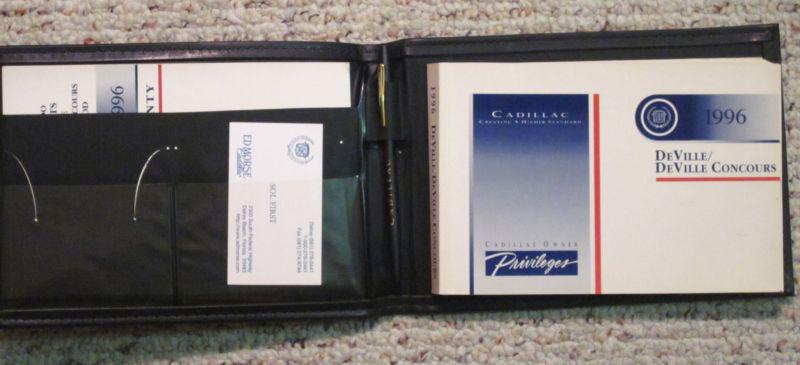 1996 cadillac deville / deville concours owners manuals