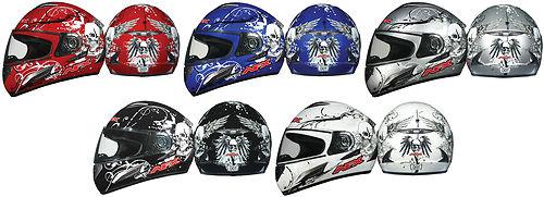 Afx fx-100 skull full face helmet