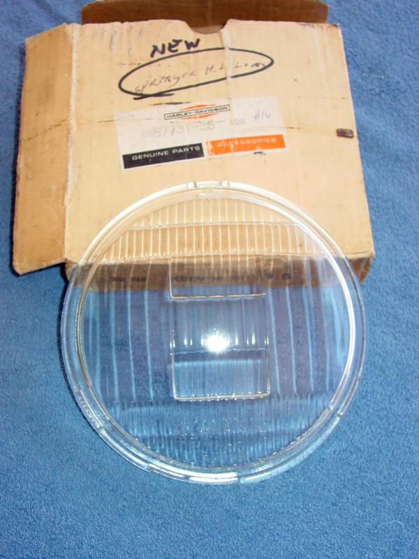 Harley knucklehead panhead springer cycleray nos headlight lens #16